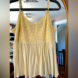 Yellow Torrid Baby Doll Tank